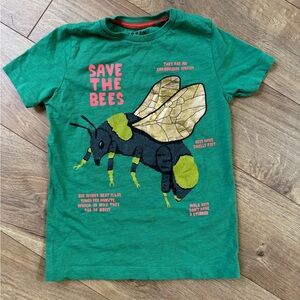 Mini Boden green “Save the Bees” tee, 6-7 years